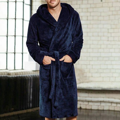 Mens & Ladies Nylon Hooded Bathrobe