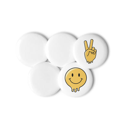 Set of pin buttons