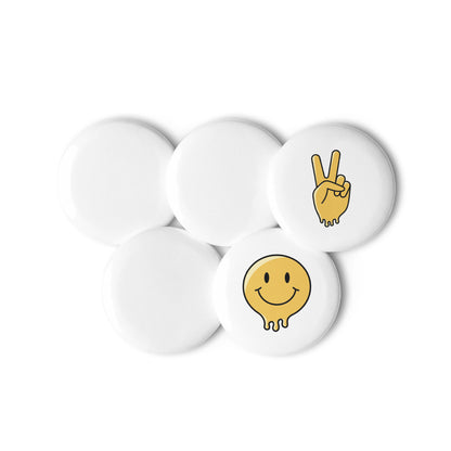 Set of pin buttons